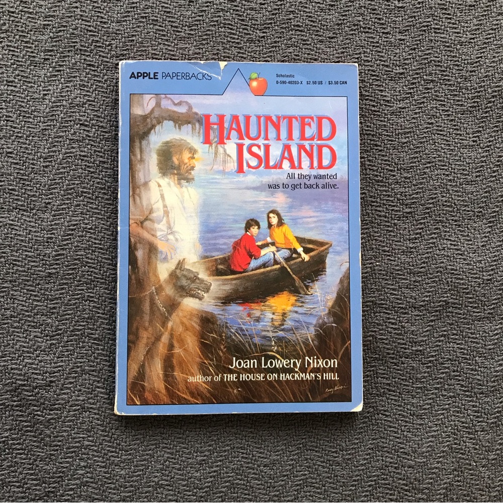 Vintage Joan Lowery Nixon Haunted Island First Scholastic Printing 1987 Apple